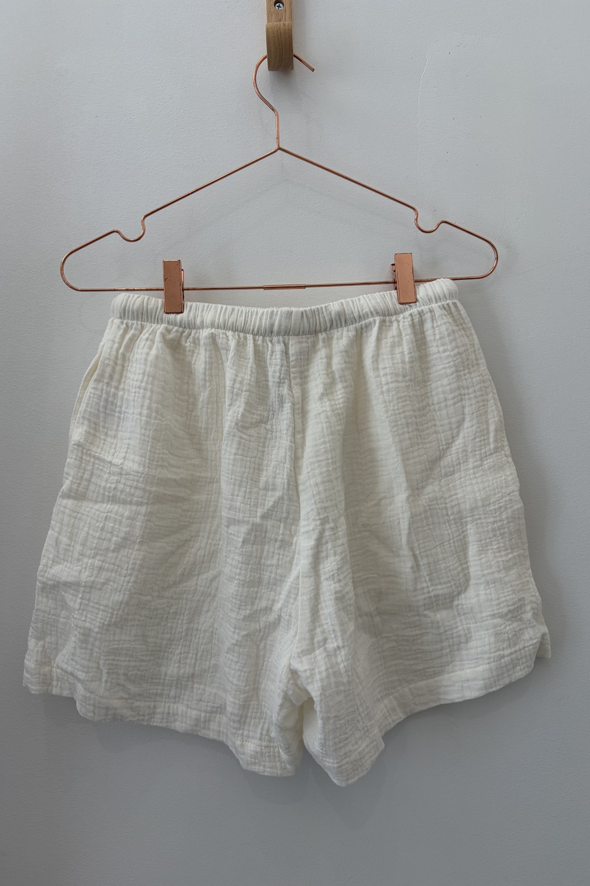 Sample Sale Allison Shorts in Cream Gauze - Whimsy & Row