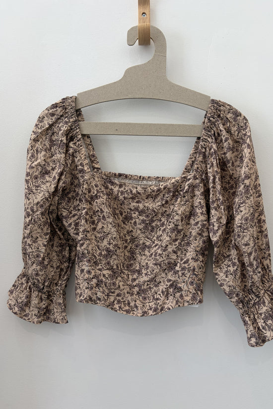 Sample Sale Eden Crop Top in Lavender Floral - Whimsy & Row