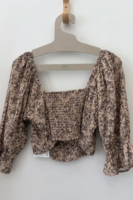 Sample Sale Eden Crop Top in Lavender Floral - Whimsy & Row
