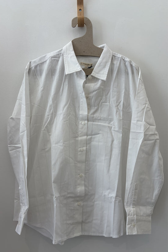 Sample Sale Peri Shirt in White Poplin - Whimsy & Row