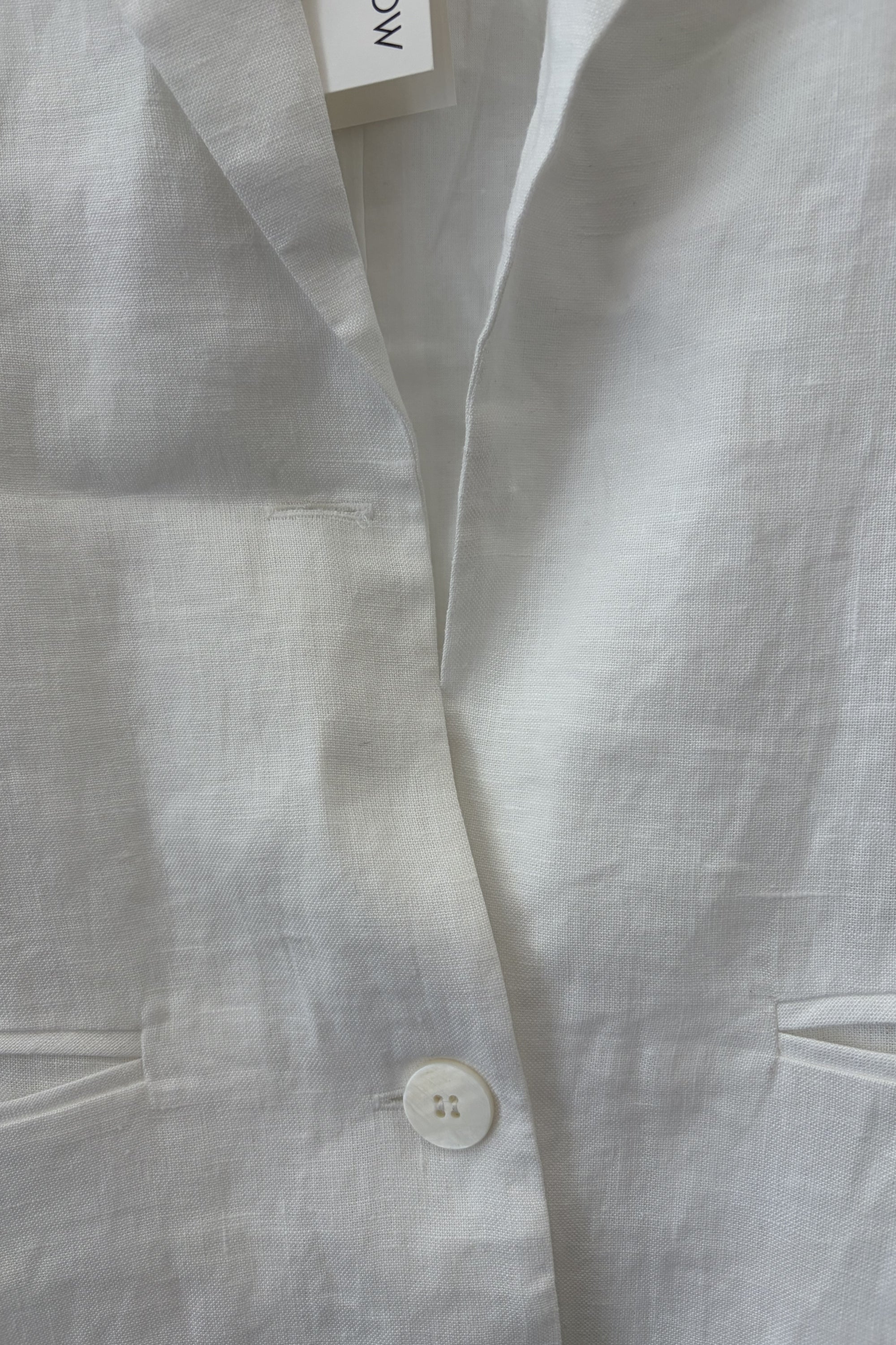Sample Sale Parker Blazer in White Linen - Whimsy & Row