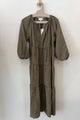 Sample Sale Mandy Dress in Tan Gingham
