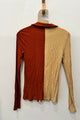Sample Sale Two Toned Ribbed Top