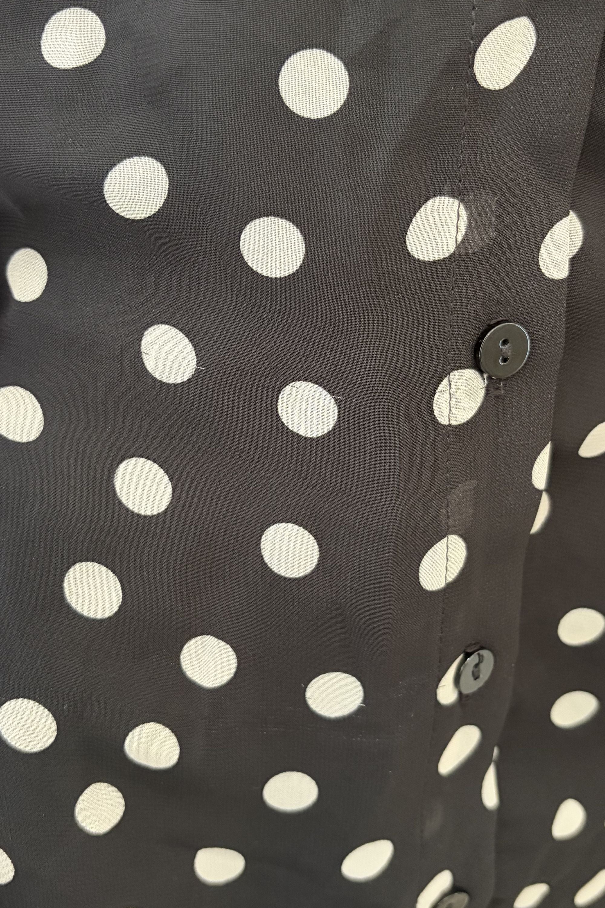 Sample Sale Ronnie Dress in Black Polka Dots - Whimsy & Row