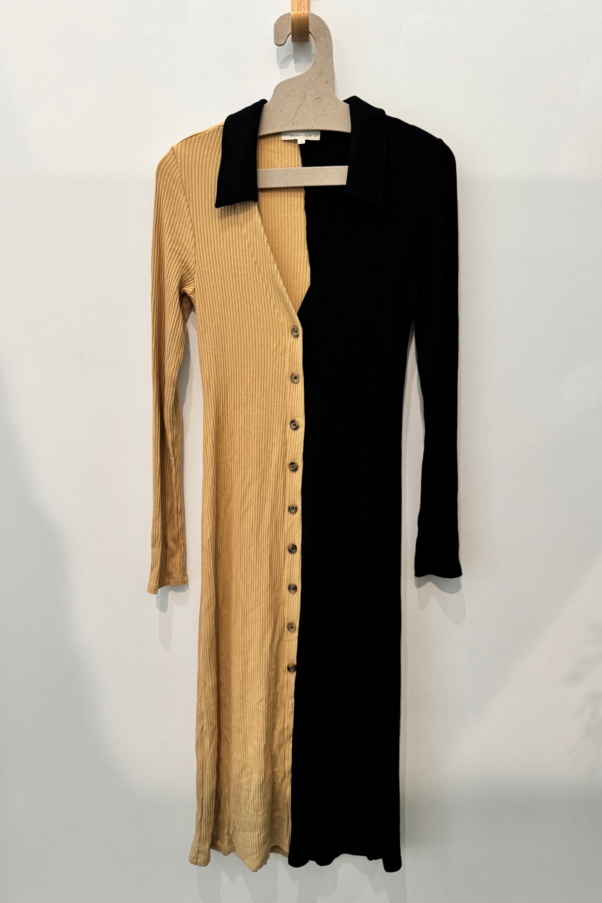 Sample Sale Two Toned Ribbed Dress - Whimsy & Row