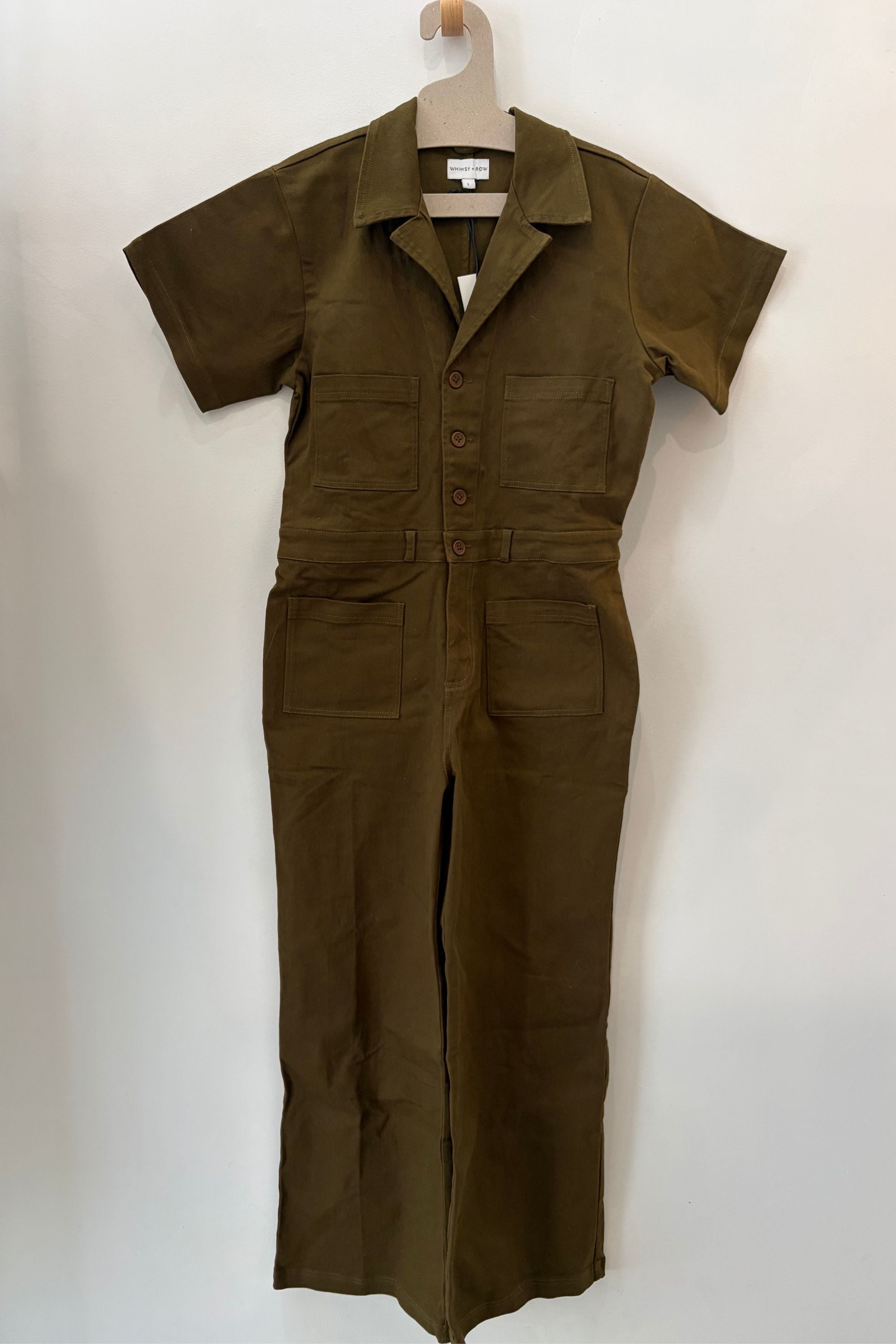 Sample Sale Logan Jumpsuit in Hunter - Whimsy & Row