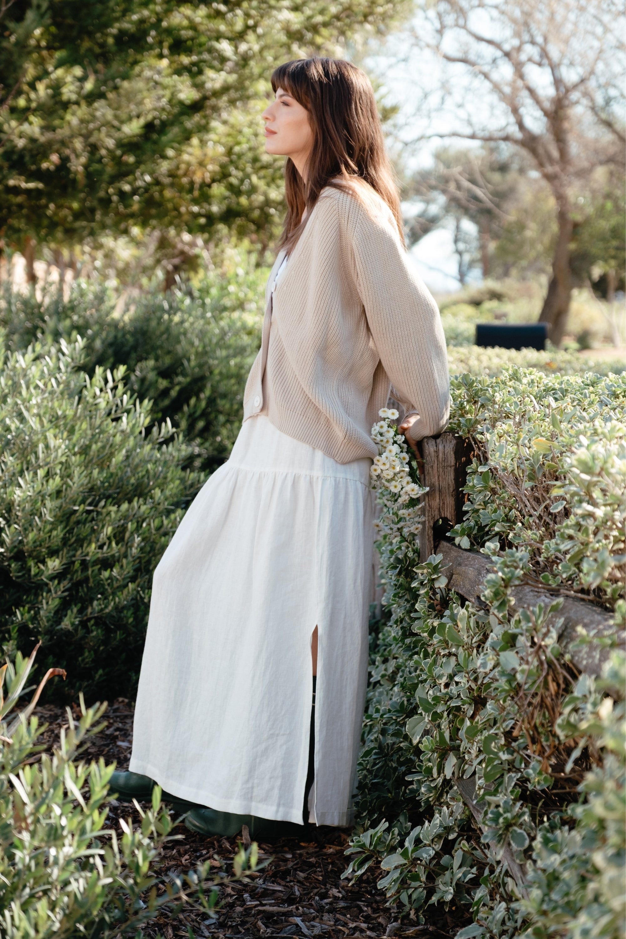 Chloe Cardigan in Oatmeal - Whimsy & Row