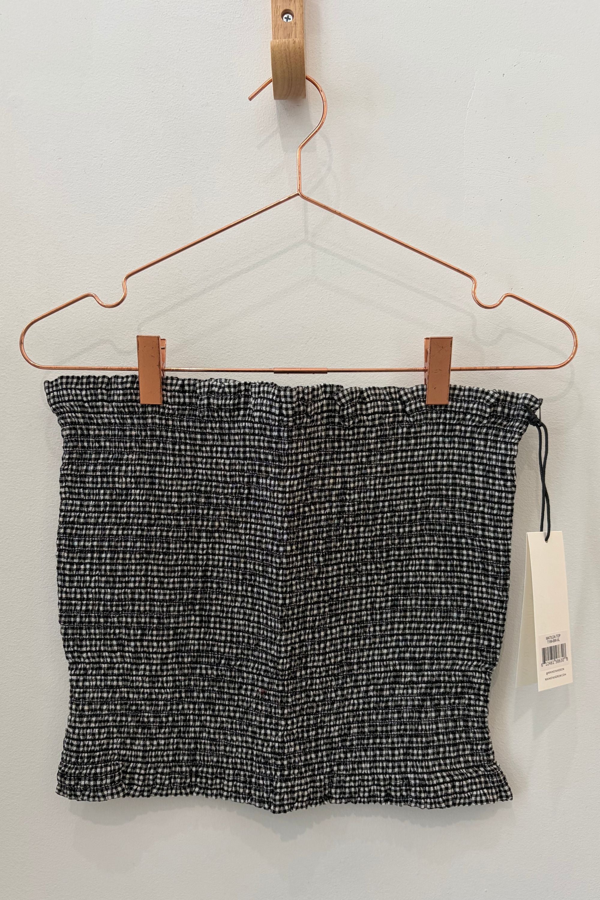 Sample Sale Matilda Top in Black Gingham - Whimsy & Row