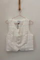 Sample Sale Bowie Vest in White Linen
