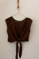 Sample Sale Valentina Top in Chocolate Linen
