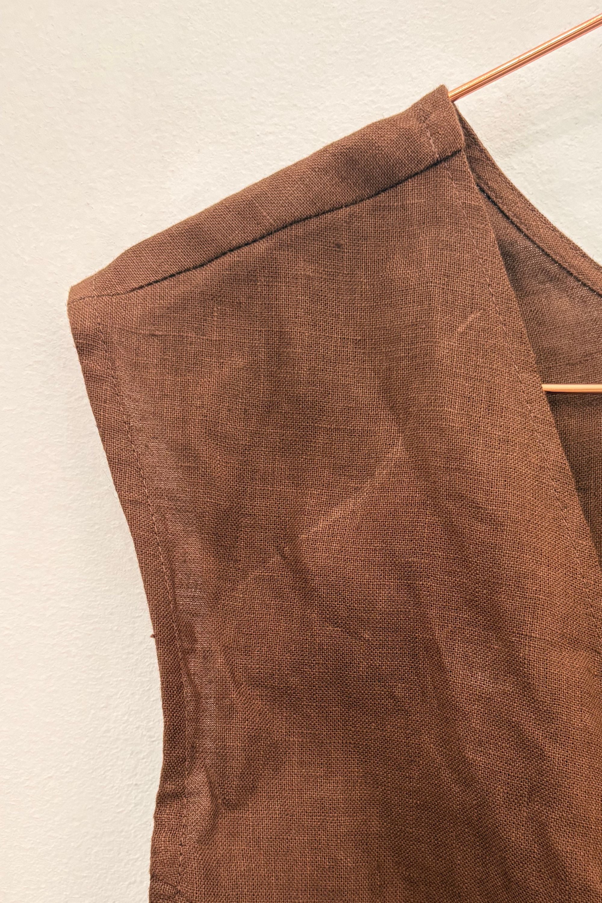 Sample Sale Valentina Top in Chocolate Linen - Whimsy & Row