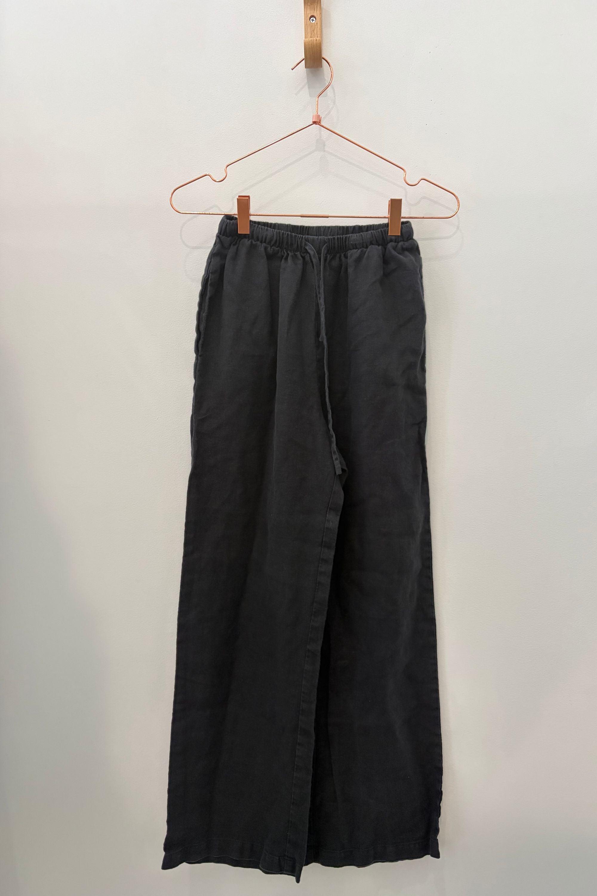 Sample Sale Kira Pant in Black Linen - Whimsy & Row