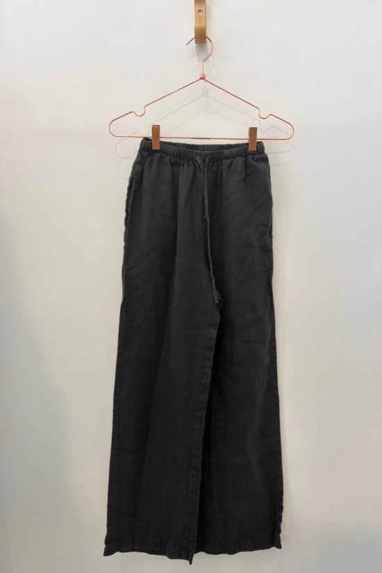 Sample Sale Kira Pant in Black Linen - Whimsy & Row