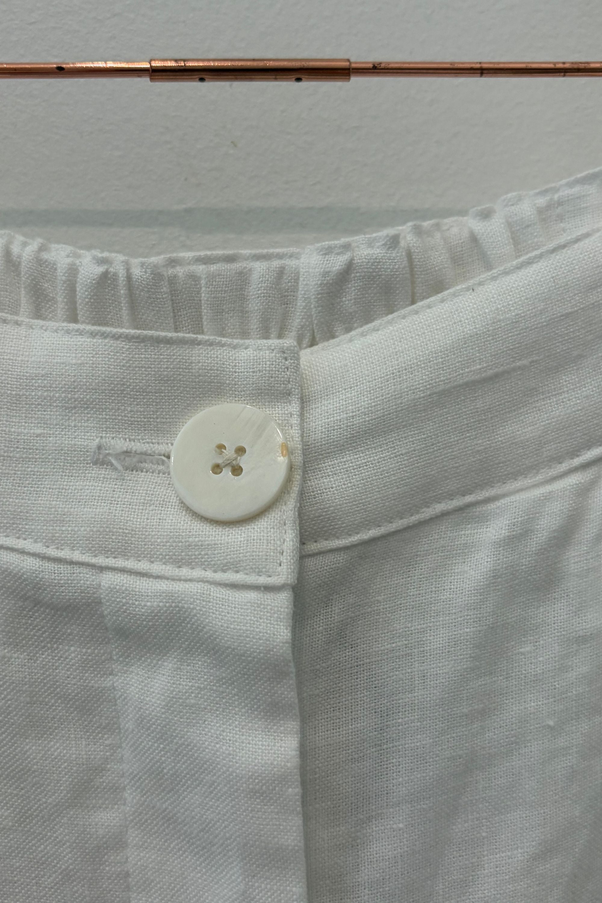 Sample Sale Leanna Pant in White Linen - Whimsy & Row