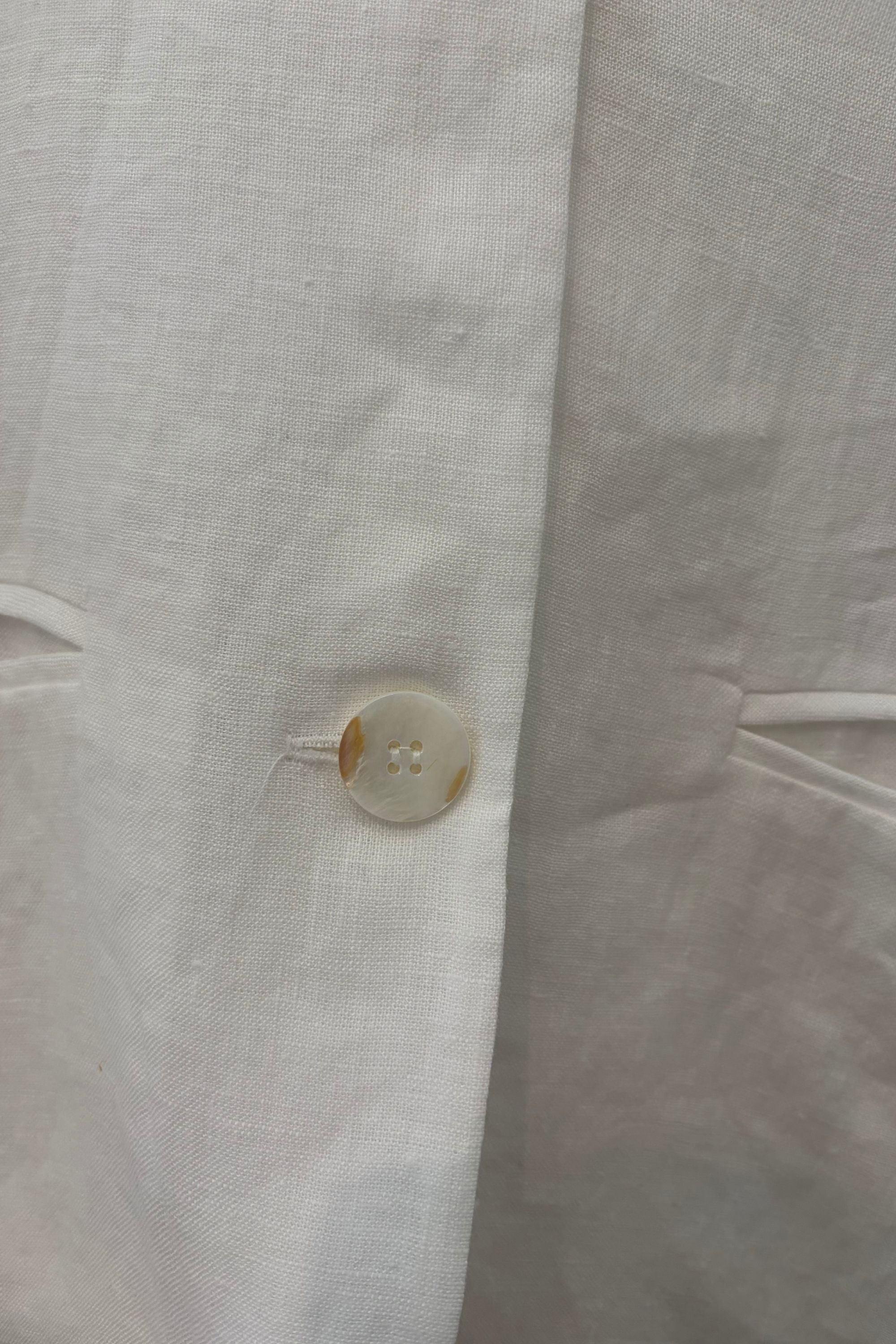 Sample Sale Parker Blazer in White Linen - Whimsy & Row
