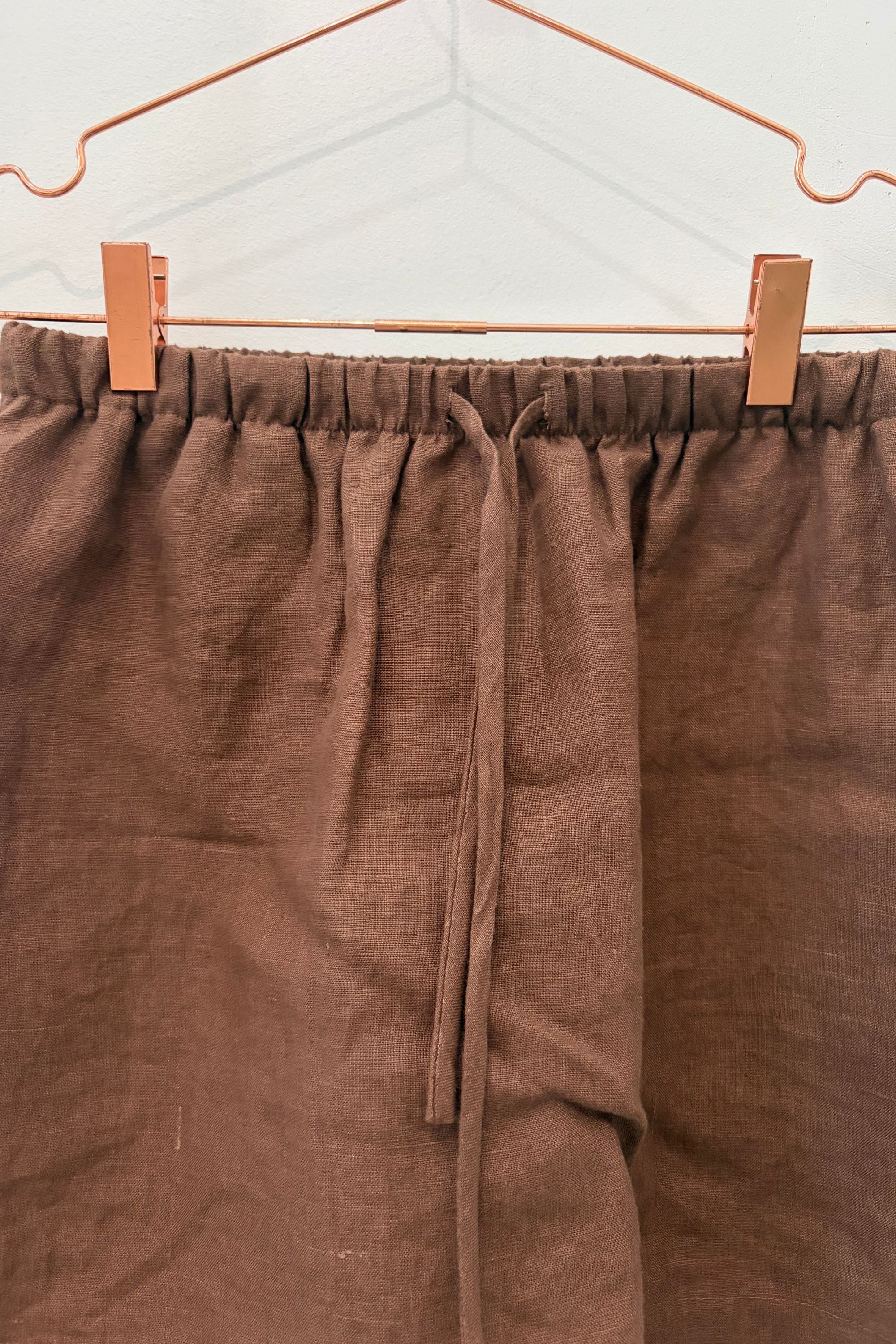 Sample Sale Bella Skirt in Chocolate Linen - Whimsy & Row