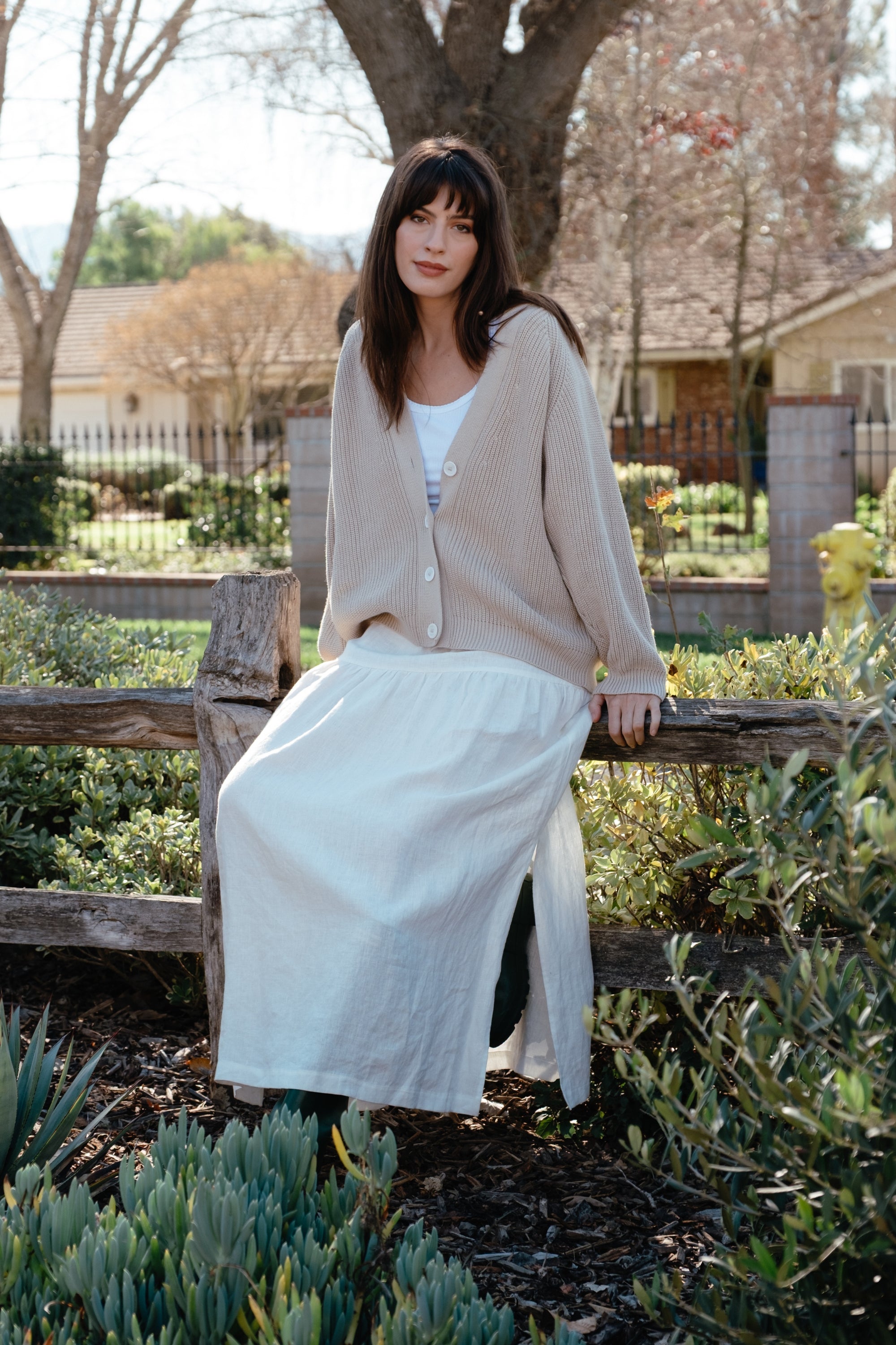 Chloe Cardigan in Oatmeal - Whimsy & Row