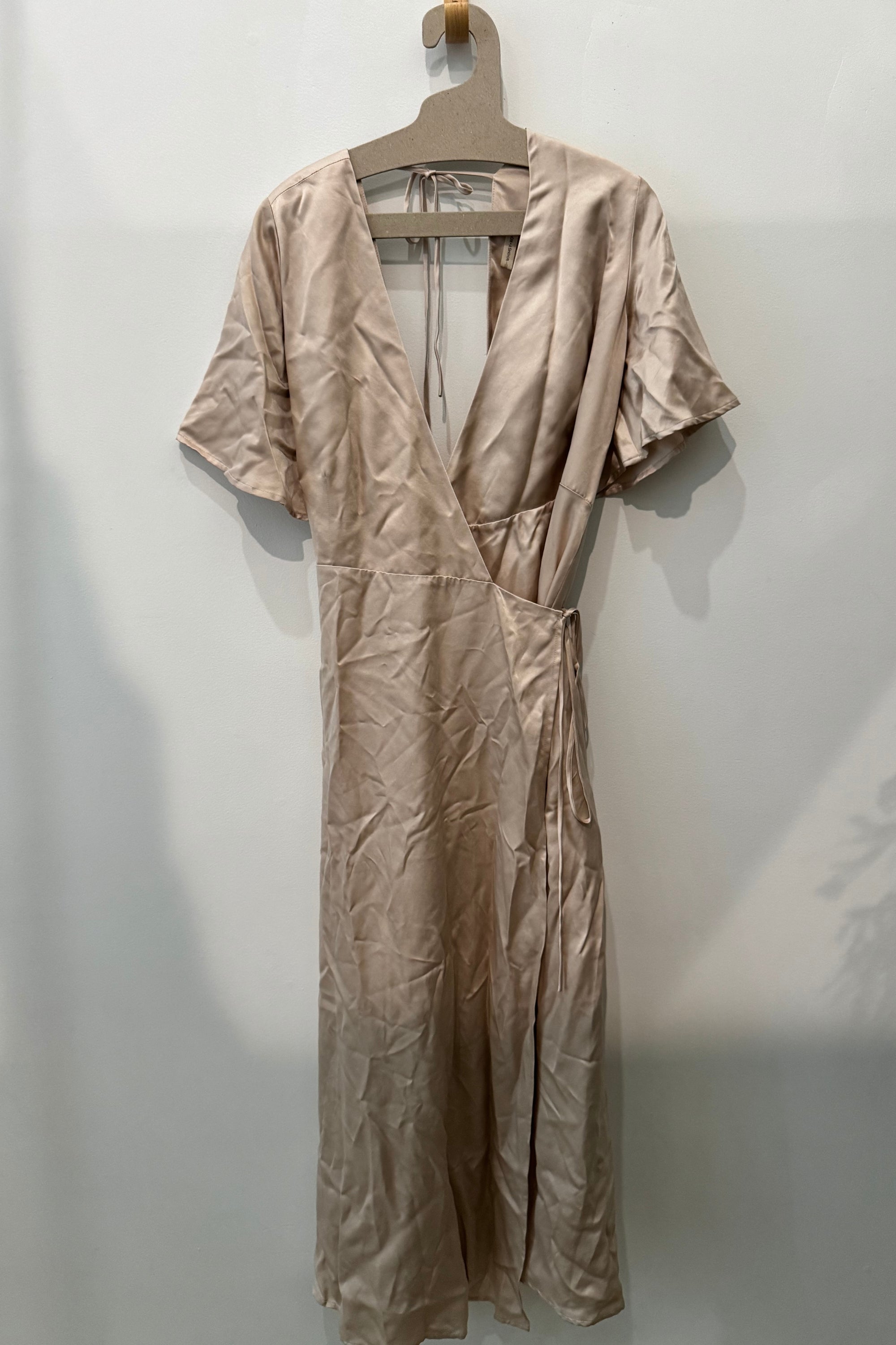 Sample Sale Lola Wrap Dress in Champagne - Whimsy & Row