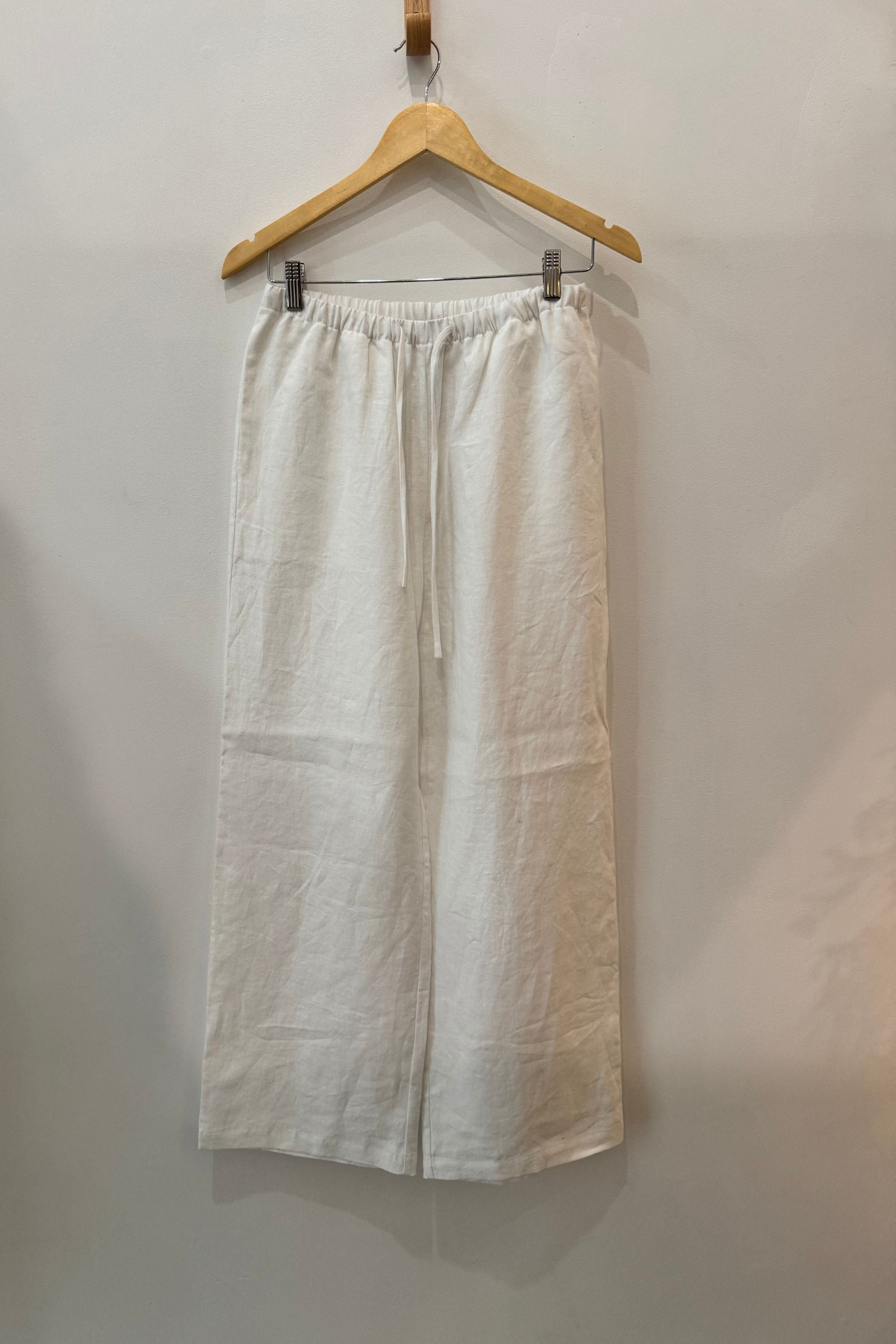 Sample Sale Kira Pant in White Linen - Whimsy & Row