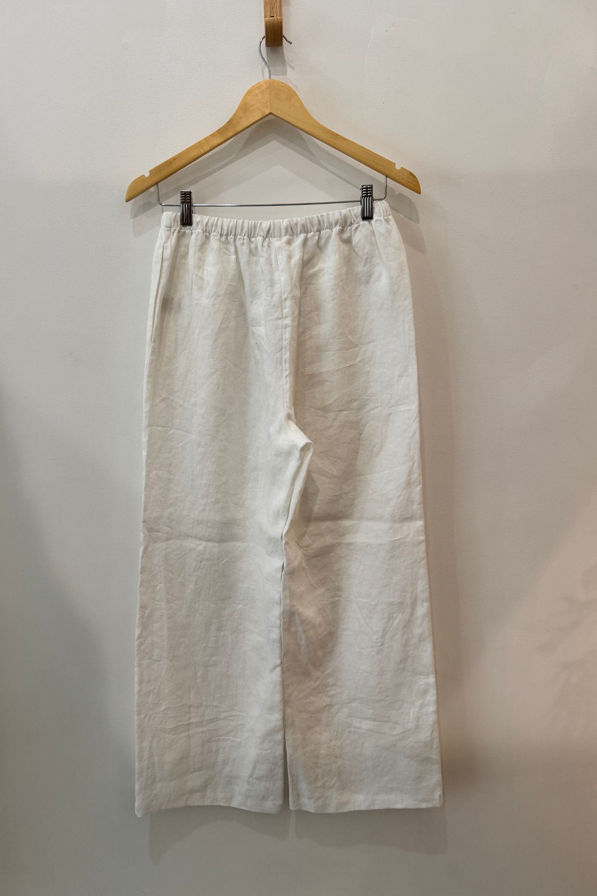 Sample Sale Kira Pant in White Linen - Whimsy & Row