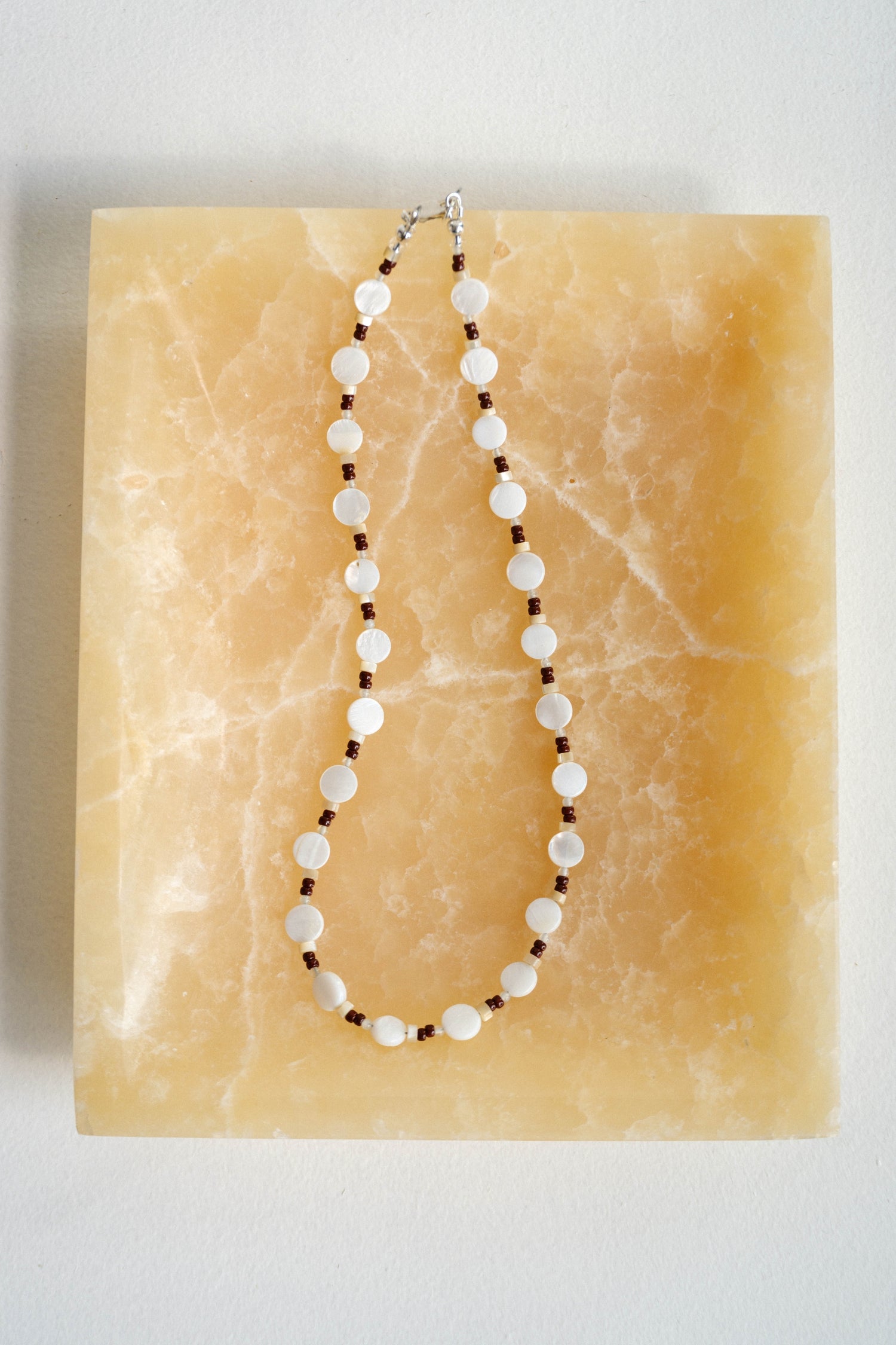 Sea + Pattern Pearl Collage Necklace 18
