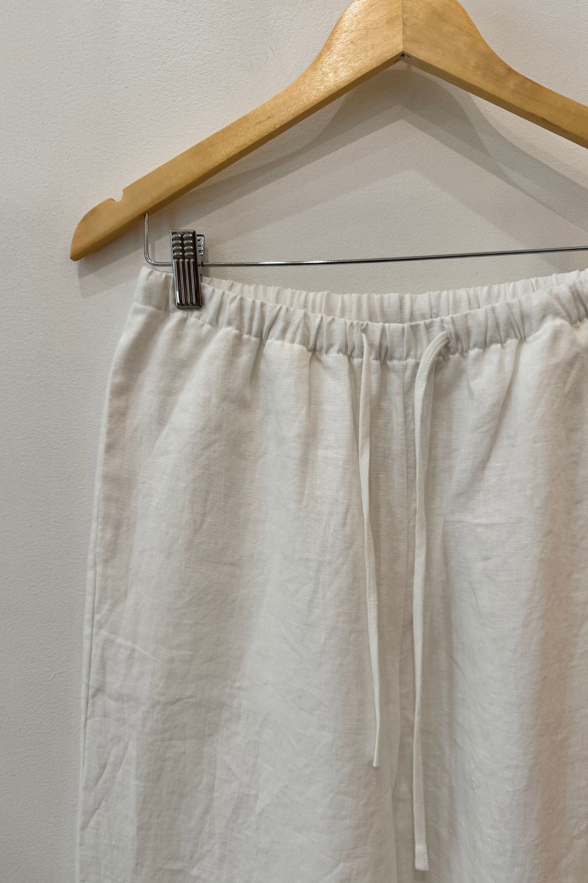 Sample Sale Kira Pant in White Linen - Whimsy & Row
