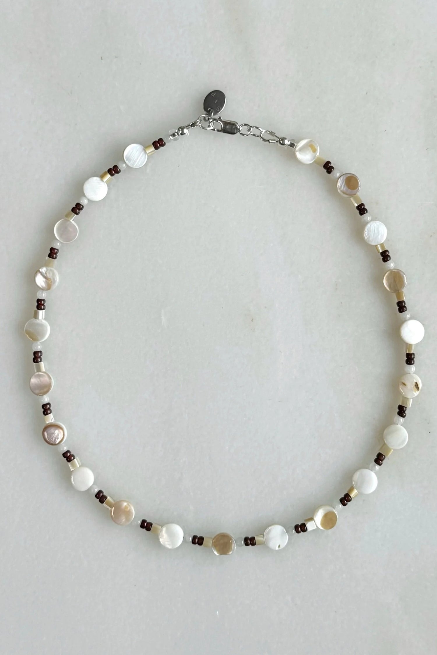 Sea + Pattern Pearl Collage Necklace 18