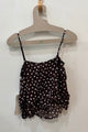 Sample Sale Sofia Top in Brown Polka Dot
