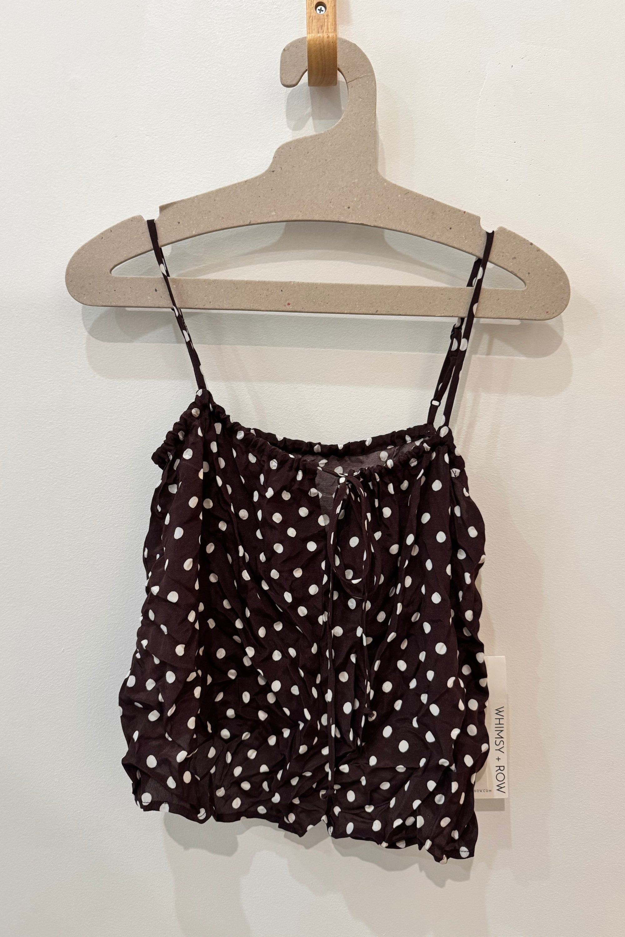Sample Sale Sofia Top in Brown Polka Dot - Whimsy & Row