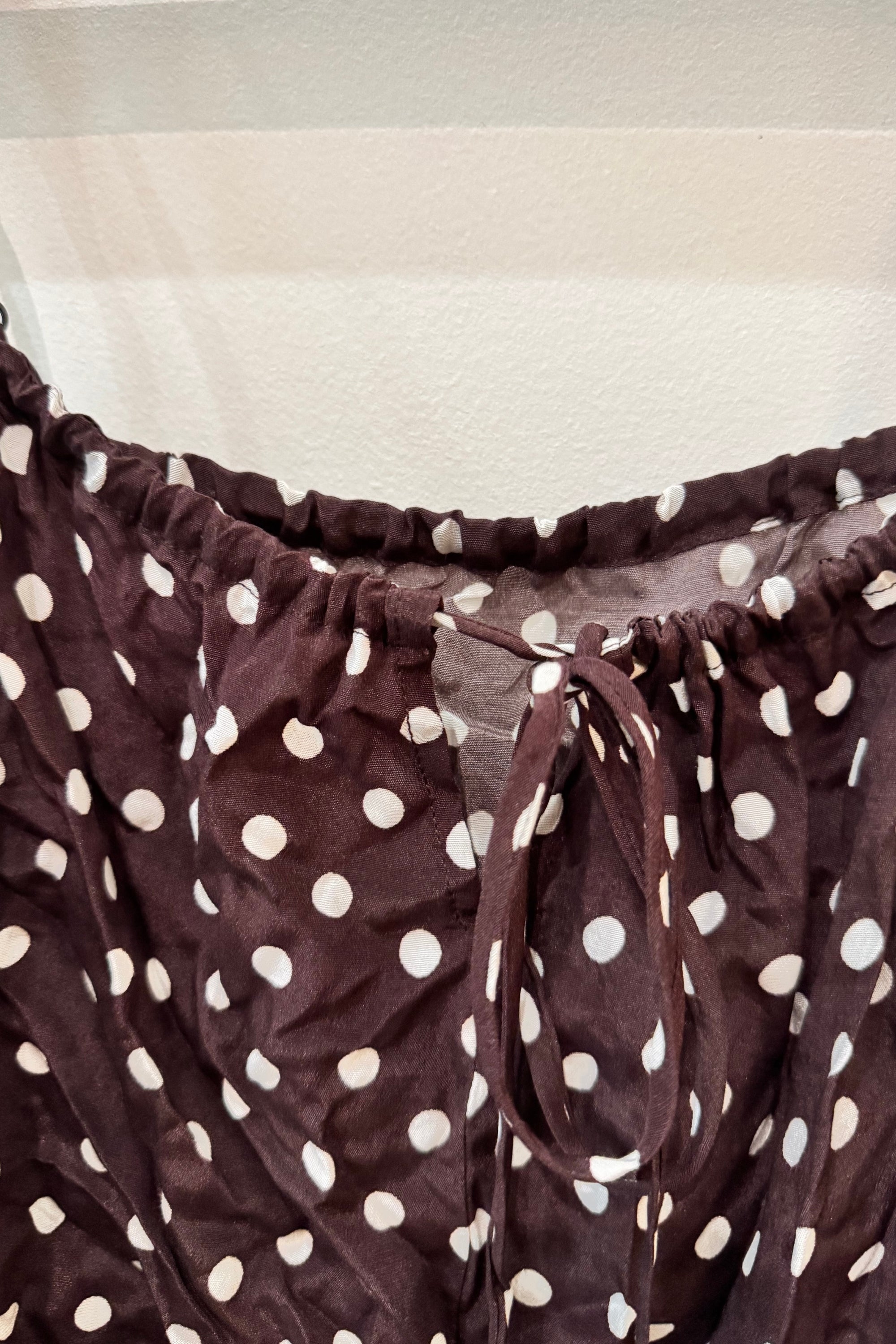 Sample Sale Sofia Top in Brown Polka Dot - Whimsy & Row