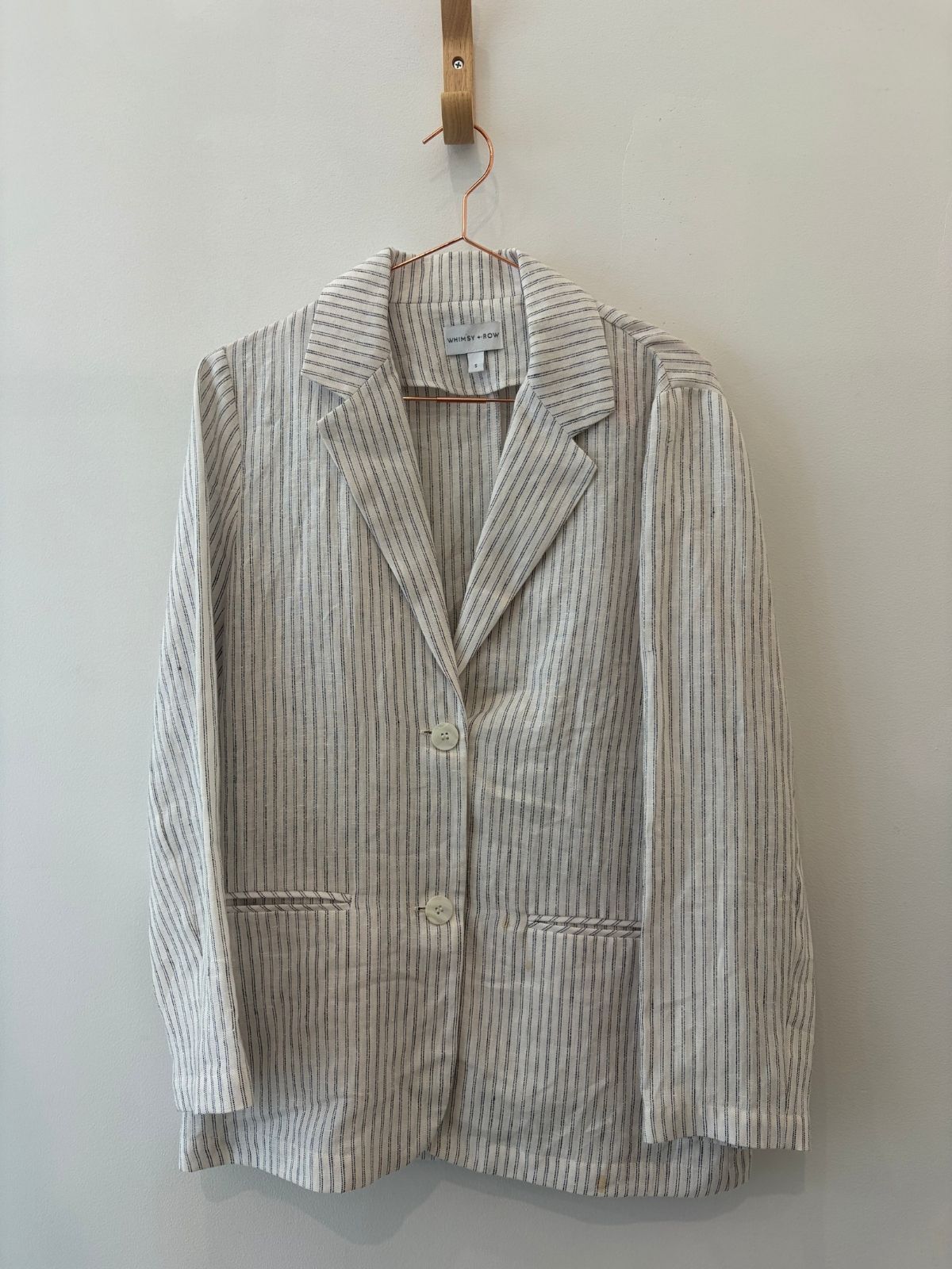 Sample Sale Parker Blazer in Stripe Linen - Whimsy & Row