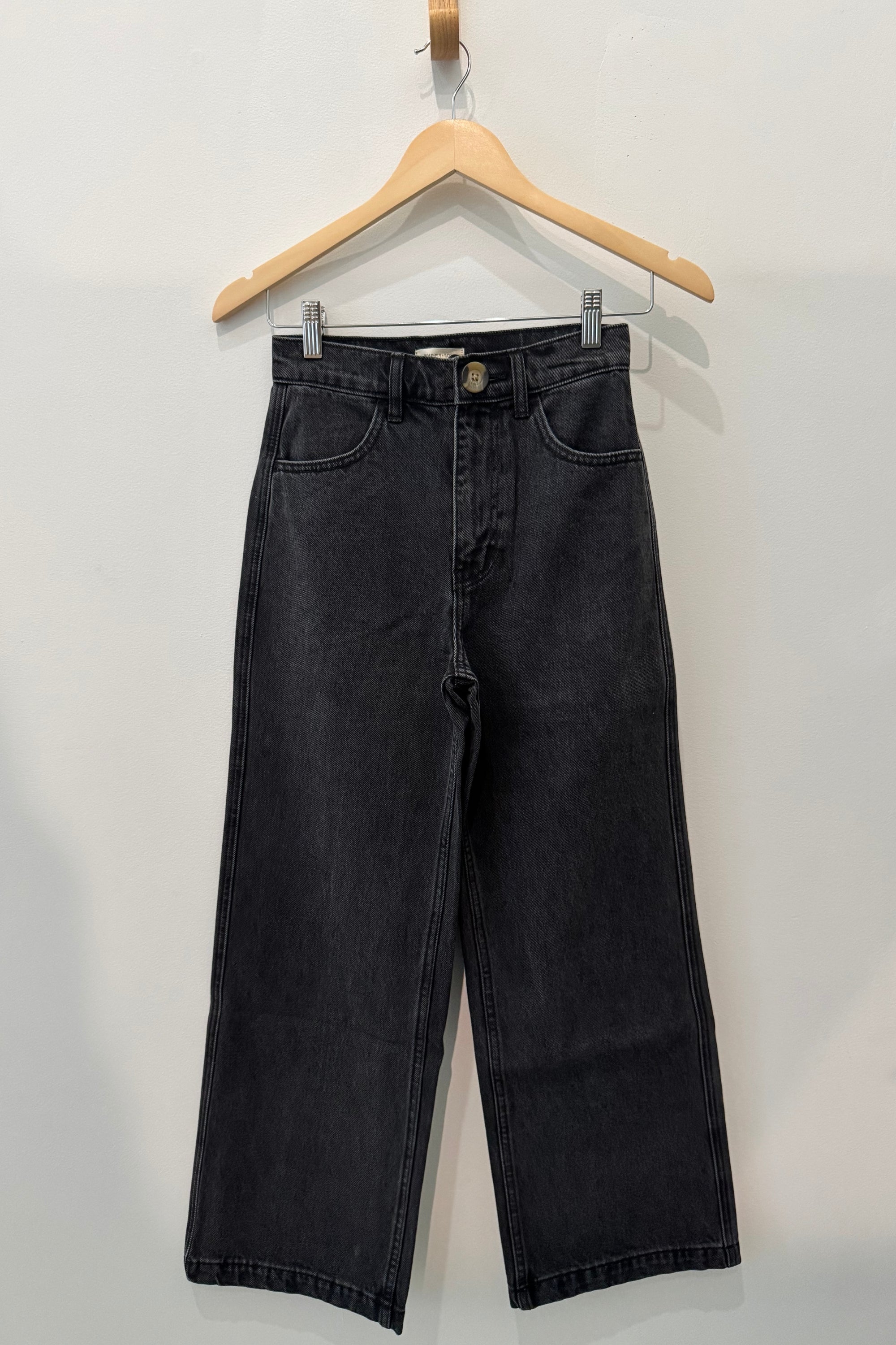 Sample Sale Farrah Pant in Black Denim - Whimsy & Row