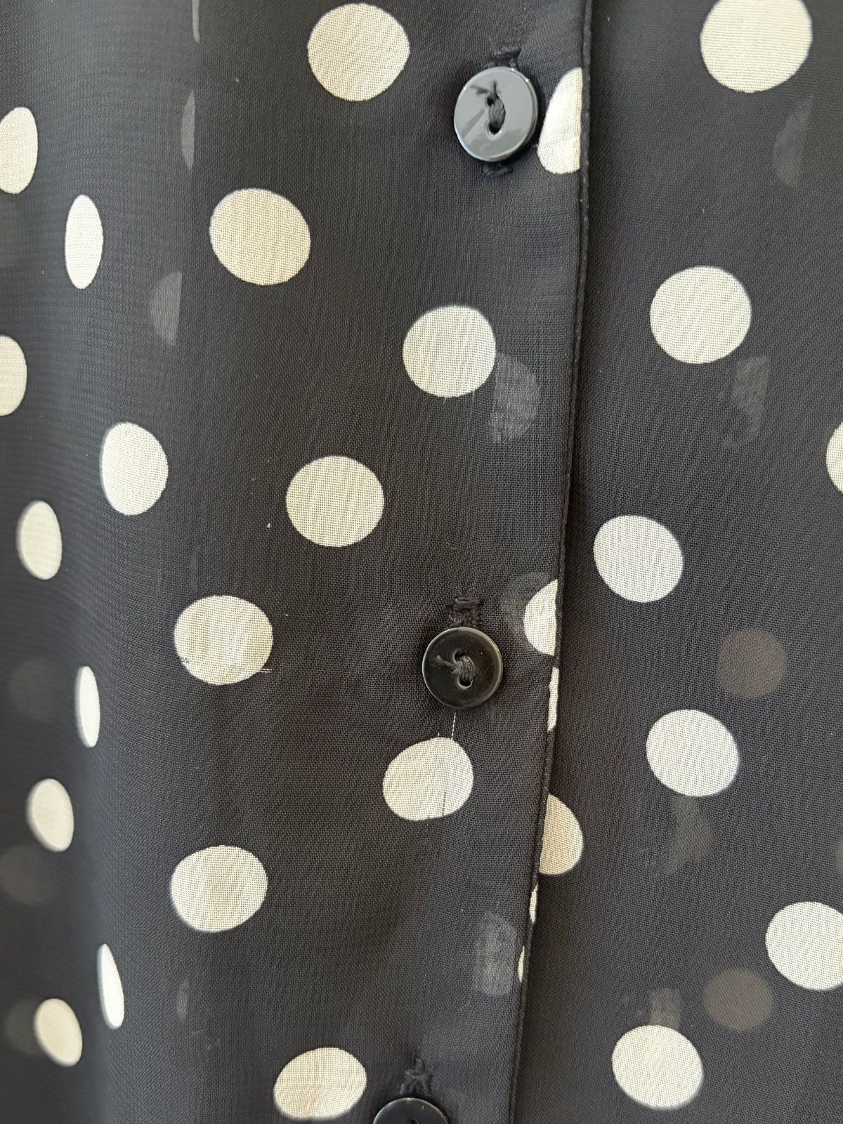 Sample Sale Lena Top in Black Polka Dots - Whimsy & Row