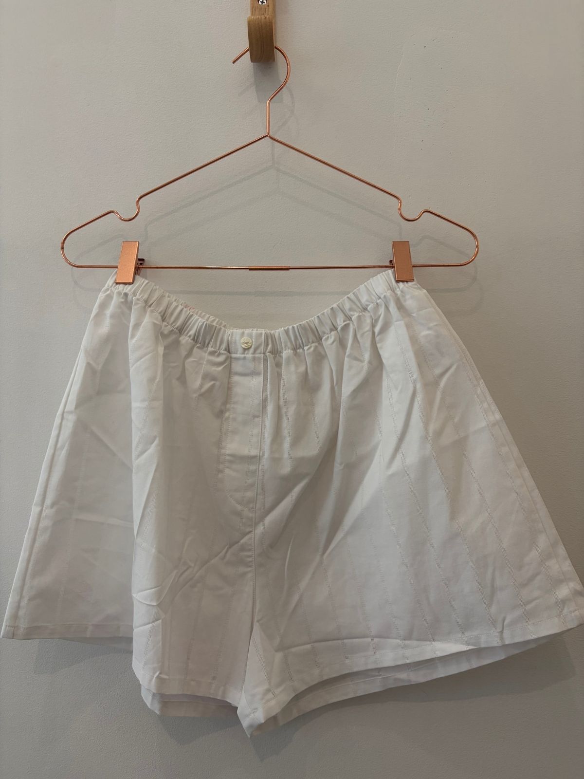 Sample Sale Marissa Boxer Short in White Poplin - Whimsy & Row