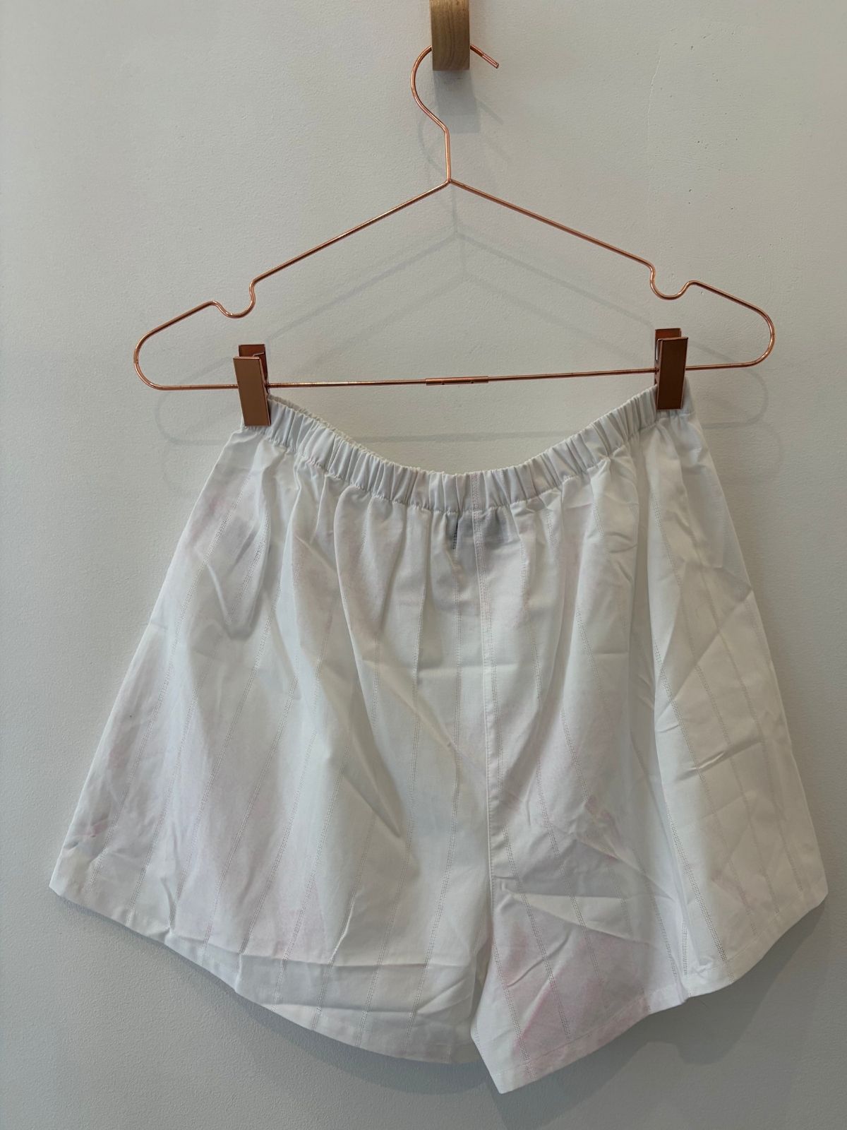 Sample Sale Marissa Boxer Short in White Poplin - Whimsy & Row
