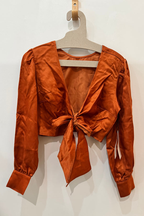 Sample Sale Lauren Top in Silky Rust - Whimsy & Row