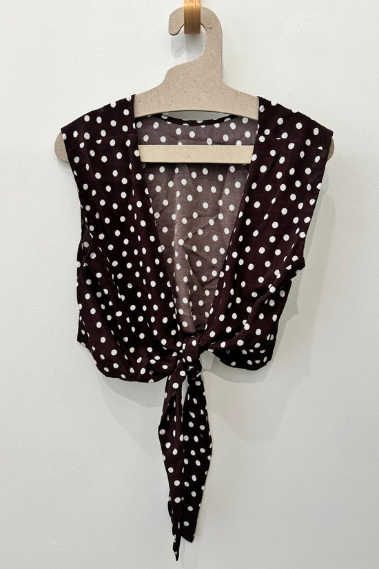 Sample Sale Valentina Top in Polka Dots - Whimsy & Row