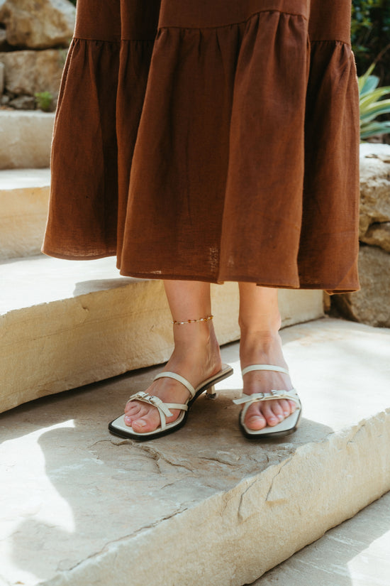 ALOHAS Liko Onix Cream Leather Sandals - Whimsy & Row