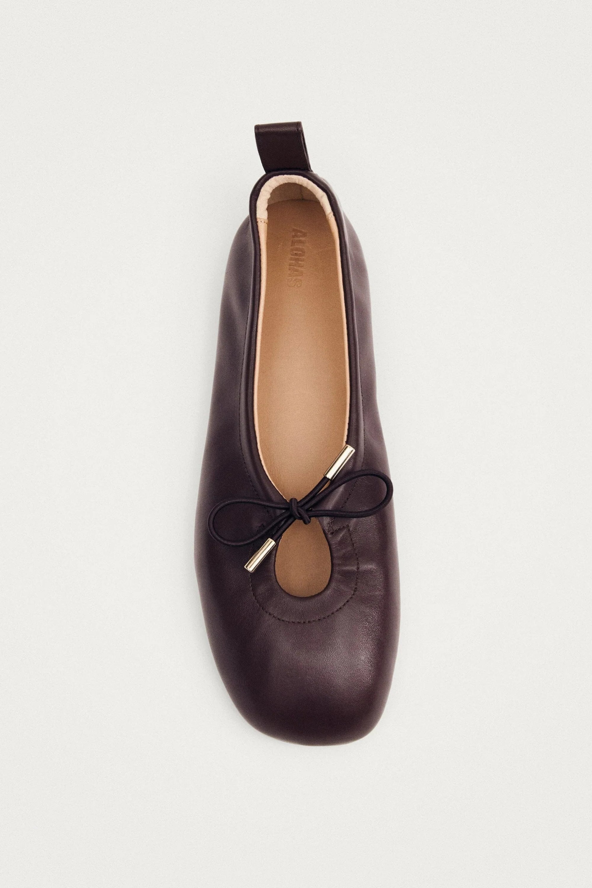 ALOHAS Rosalind Brown Leather Ballet Flats - Whimsy & Row