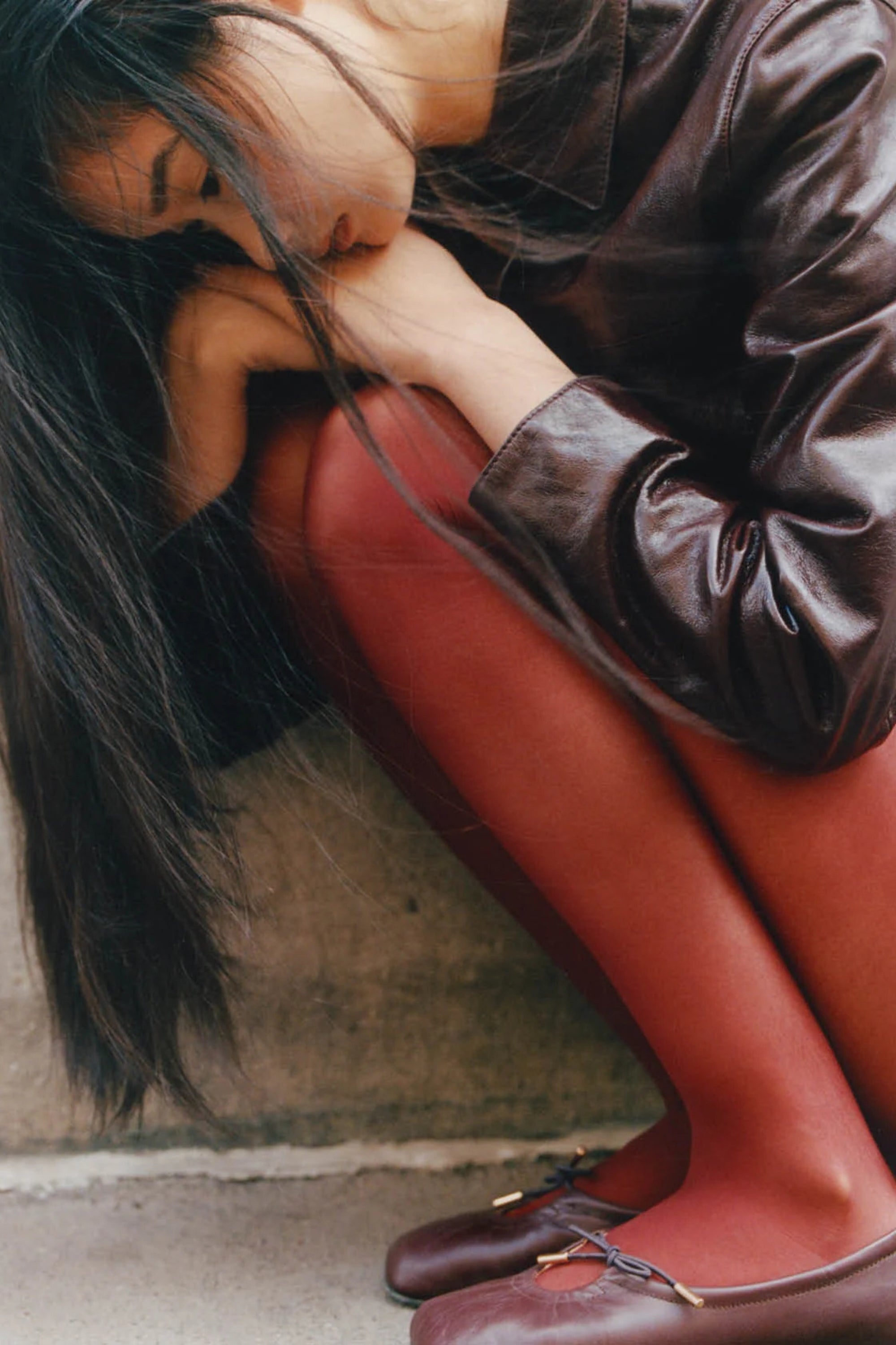 ALOHAS Rosalind Brown Leather Ballet Flats - Whimsy & Row