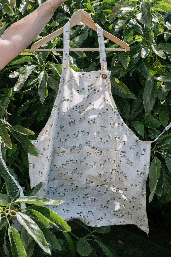 Linen Apron in Island Print - Whimsy & Row