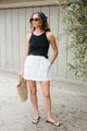 Bella Skirt in White Linen