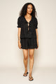 Birdie Top in Black Embroidery