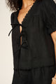Birdie Top in Black Embroidery