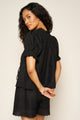 Birdie Top in Black Embroidery
