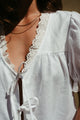 Birdie Top in White Embroidery