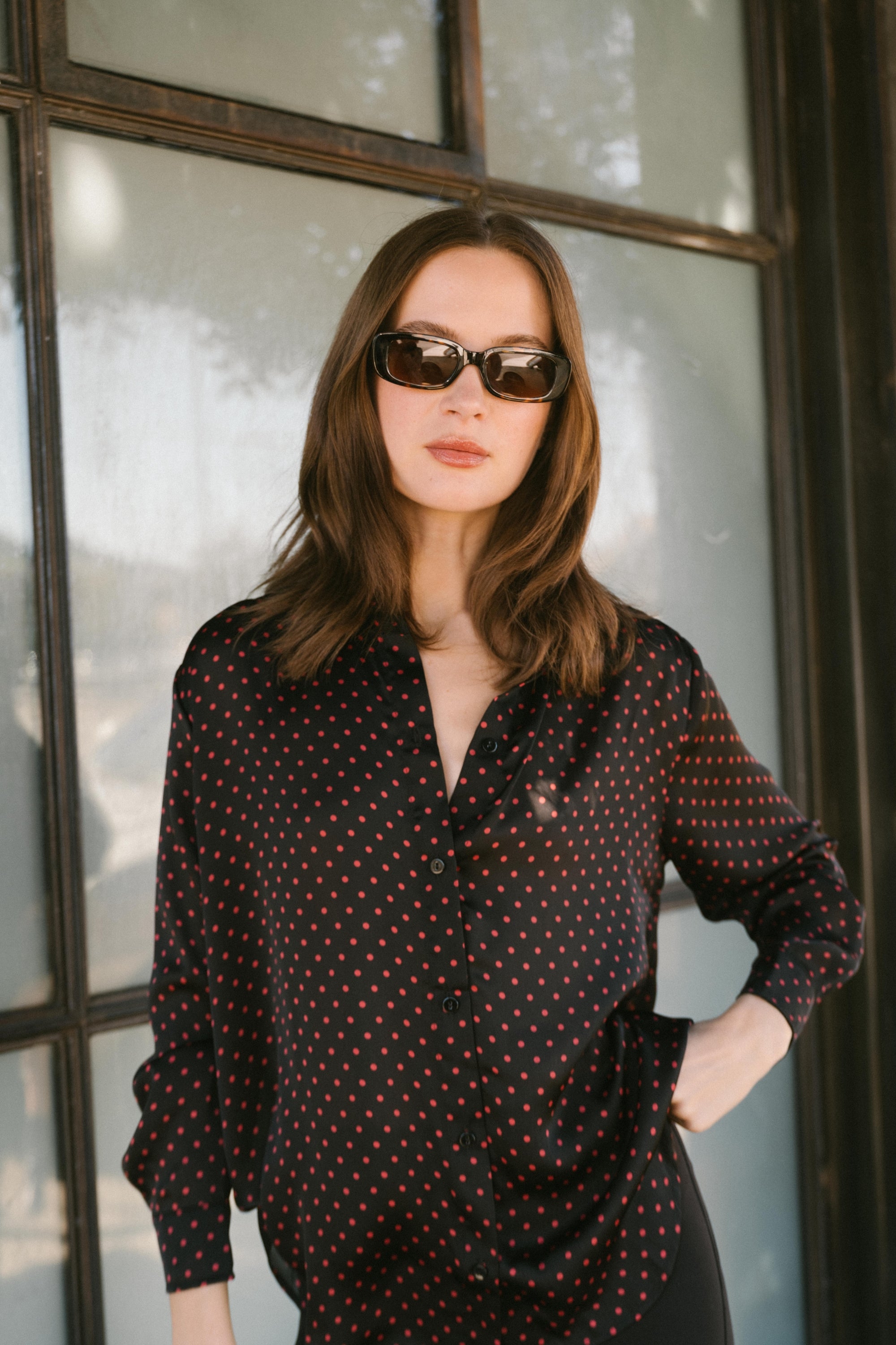 Denise Top in Red Polka Dot - Whimsy & Row