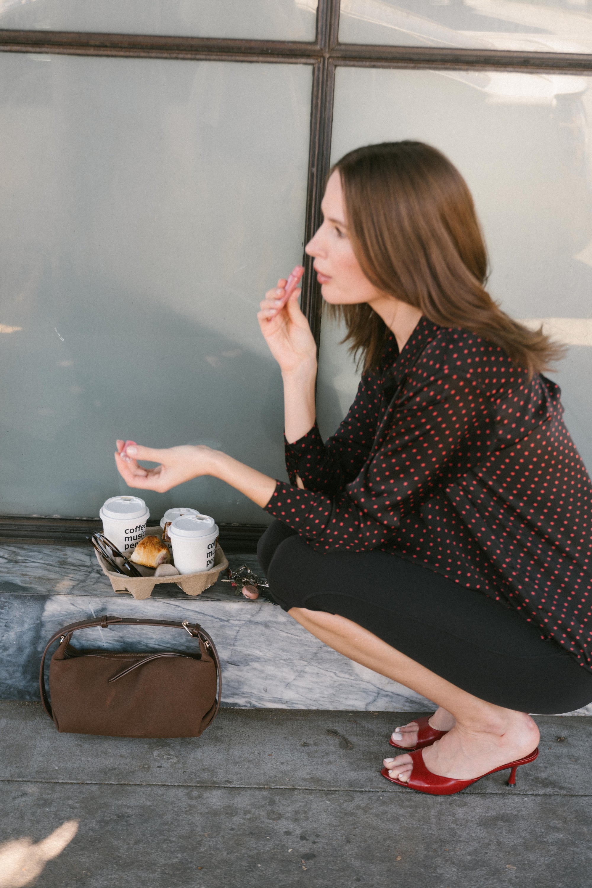 Denise Top in Red Polka Dot - Whimsy & Row