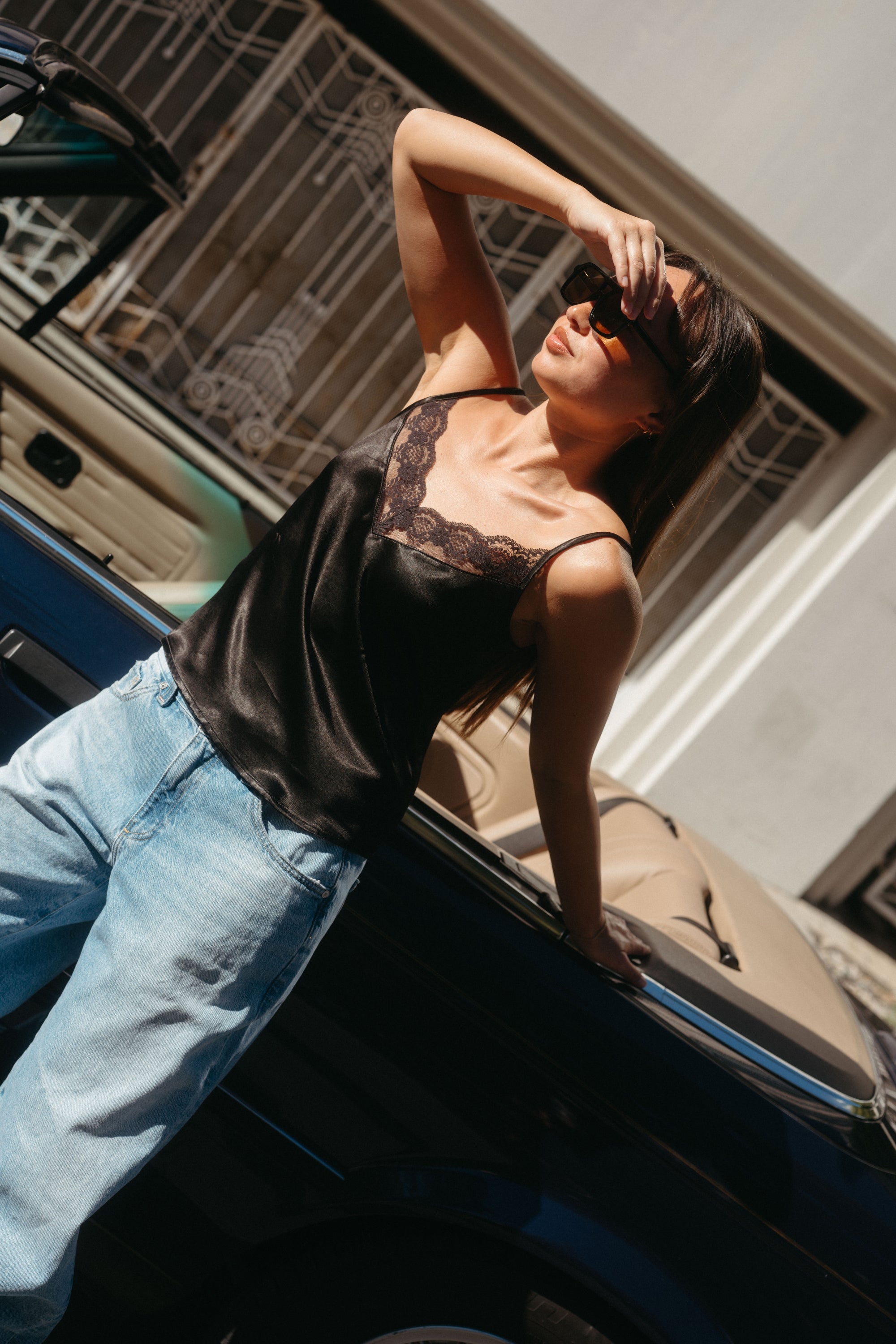 Charlotte Top in Silky Black - Whimsy & Row