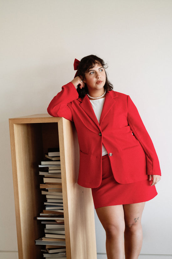 Parker Blazer in Red - Whimsy & Row